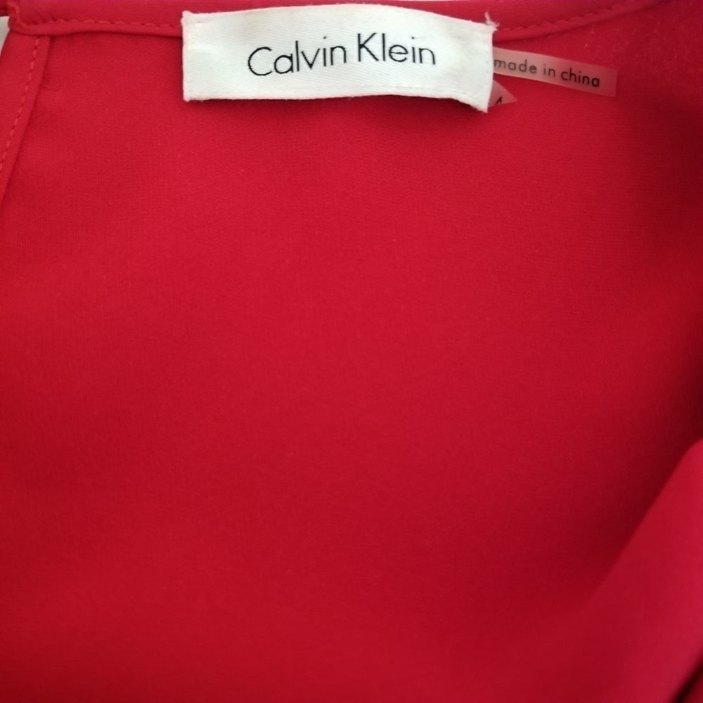 Calvin Klein Red Top M - Picture 5 of 7